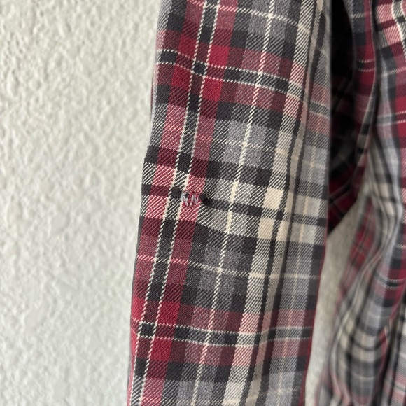 Carhartt WELL WORN 2XL Tall Flawed/Damaged Plaid Flannel Button Down Shirt - Picture 11 of 13